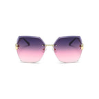Obsidian |Oversized Hexagonal Metal Sunglasses