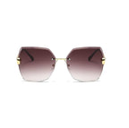 Obsidian |Oversized Hexagonal Metal Sunglasses