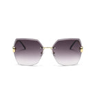Obsidian |Oversized Hexagonal Metal Sunglasses