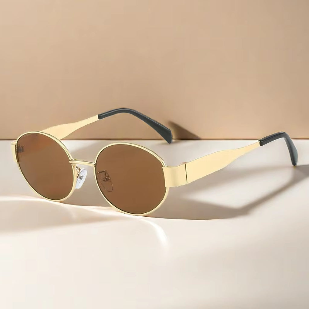 Nova Wire |Classic Oval Metal Sunglasses