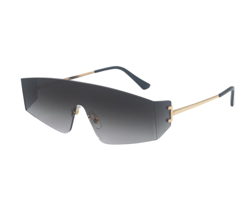 Vector | Futuristic Wraparound Metal Sunglasses