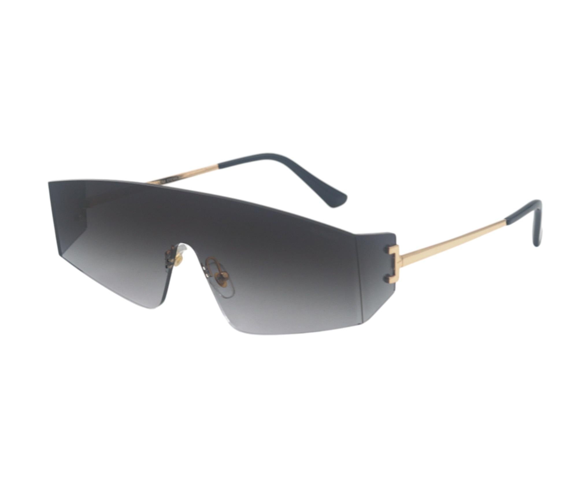Vector | Futuristic Wraparound Metal Sunglasses