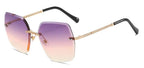 Travertine | Oversized Square Metal Sunglasses