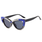 Garnexa | Rhinestone Cat-Eye Acetate Sunglasses