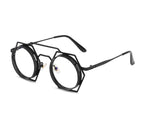 Phaedra | Retro Vintage Round Hexagonal Metal Sunglasses