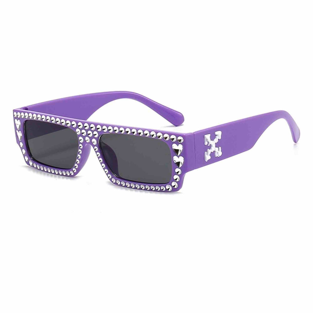 Slate | Fashion Rectangle Acetate Sunglasses