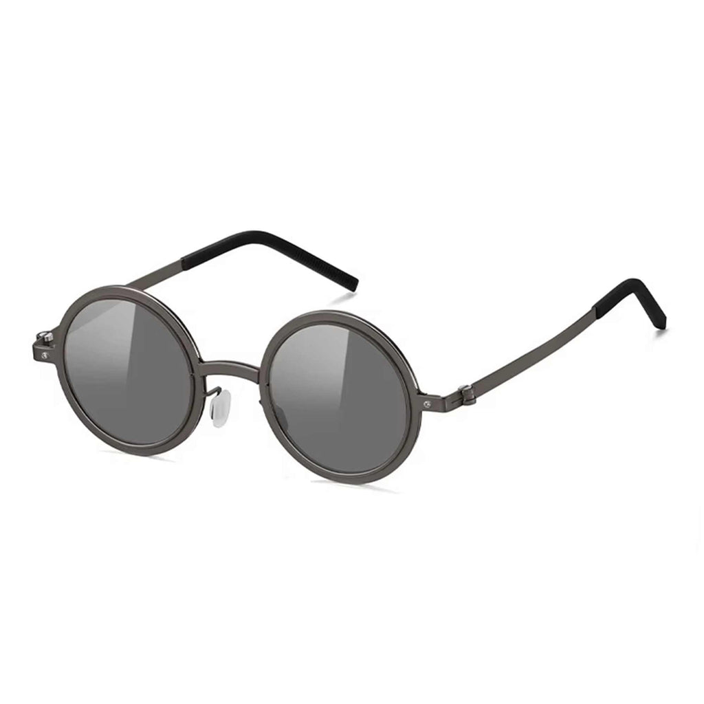 Citrine | Adjustable Tint Round Metal Sunglasses