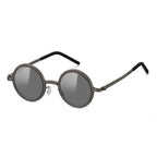 Citrine | Adjustable Tint Round Metal Sunglasses