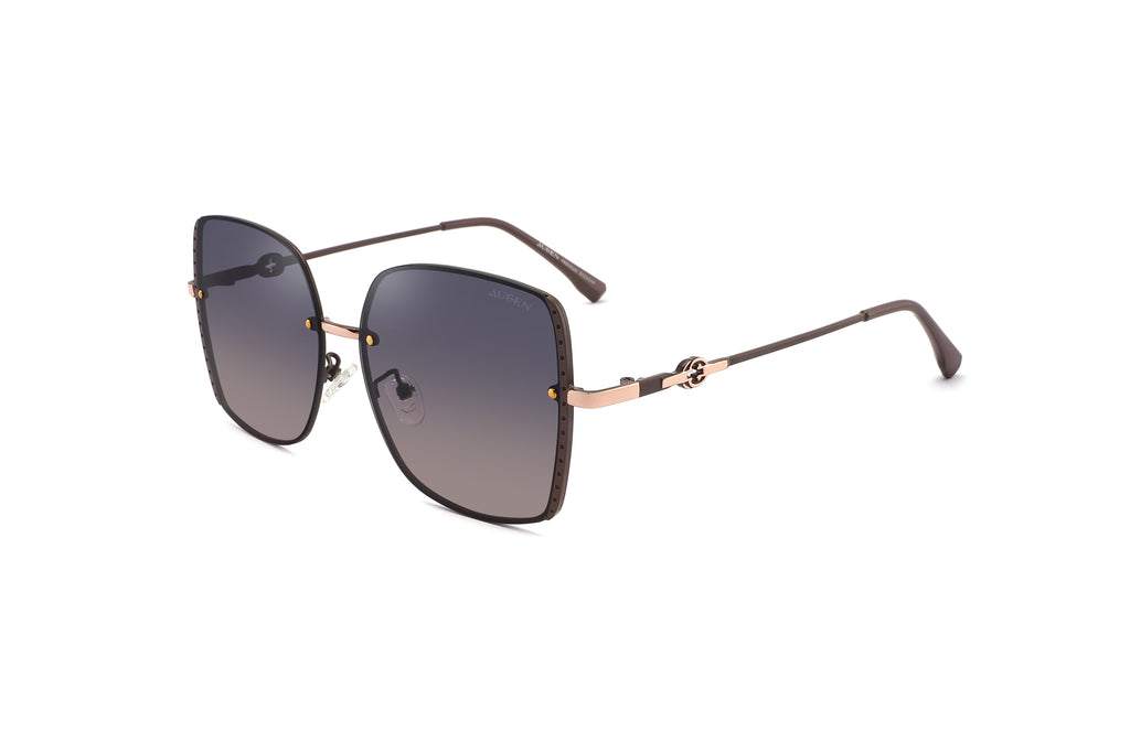 Caspian | Oversized Square Metal Sunglasses