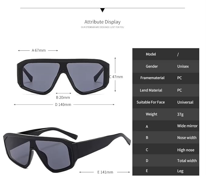 The Vanguard | Fashion Square Acetate Sunglasses