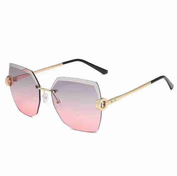 Obsidian | Oversized Hexagonal Metal Sunglasses