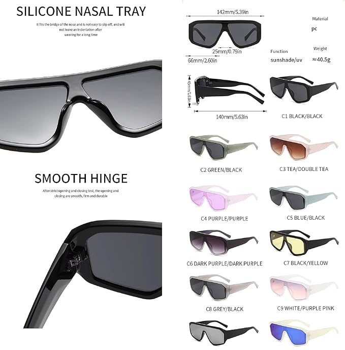 The Vanguard | Fashion Square Acetate Sunglasses