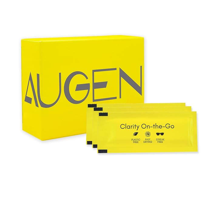 AUGEN Anti-Fog Cleaning Wipes for Glasses, Goggles | Streak-Free, Quick-Dry (30 Pcs)