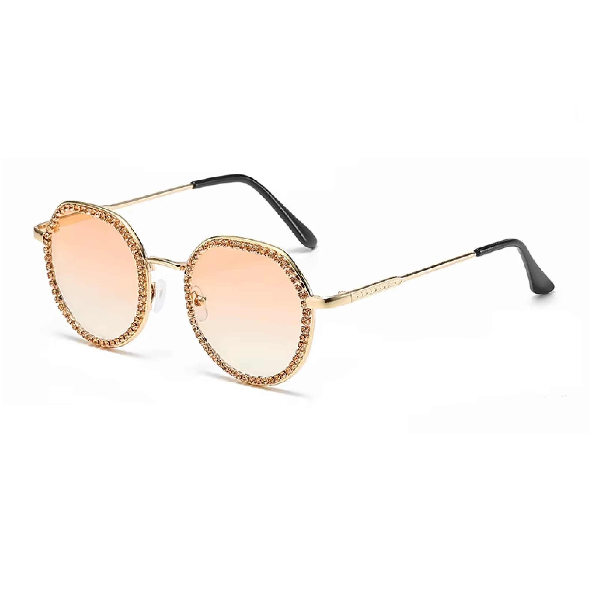 The Lyricist | Rhinestone Round Acetate Sunglasses