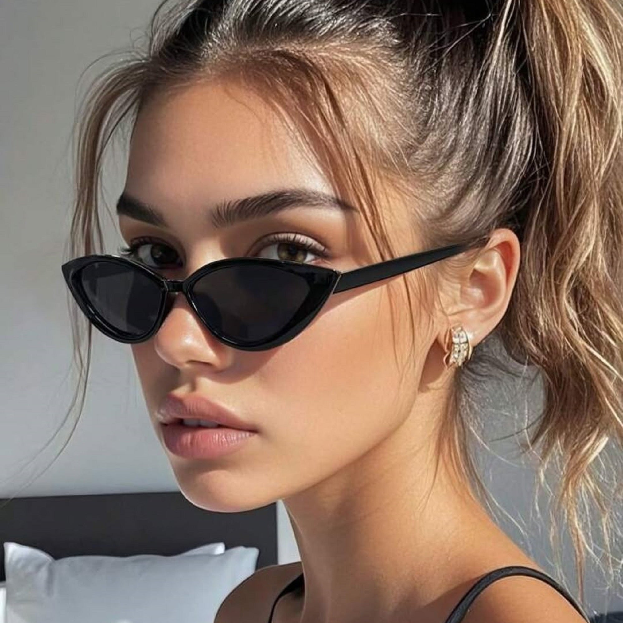 Quartz |Fashion Cat-Eye PC Sunglasses