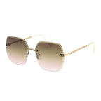Travertine | Oversized Square Metal Sunglasses
