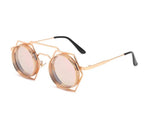 Phaedra | Retro Vintage Round Hexagonal Metal Sunglasses