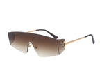 Vector | Futuristic Wraparound Metal Sunglasses