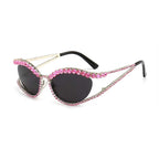 Topazia | Rhinestone Oval Acetate Sunglasses