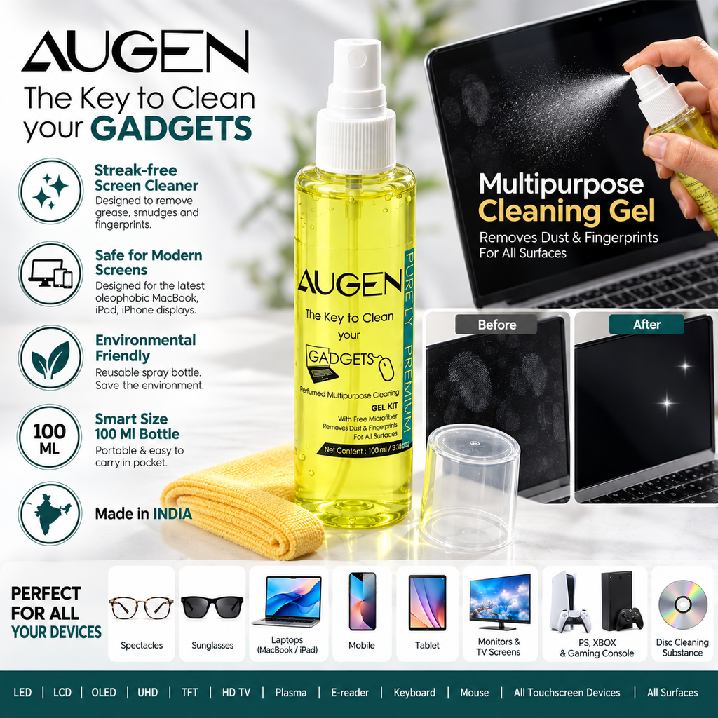 AUGEN Premium Lens Cleaning Spray Kit – 100ml