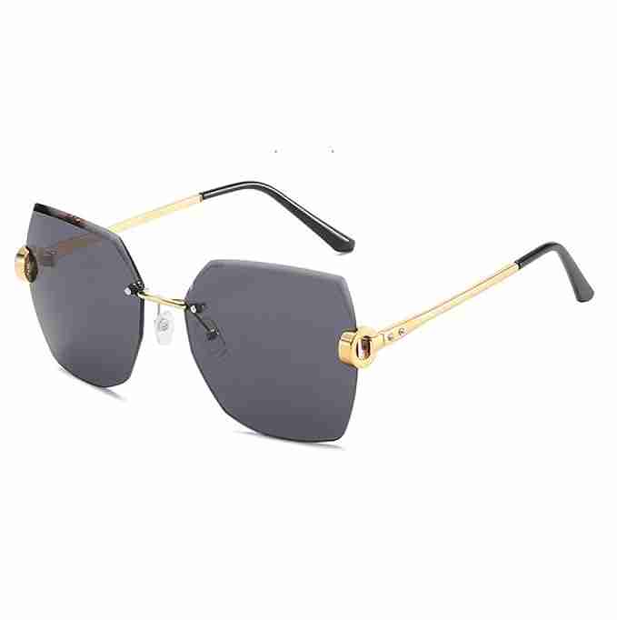Obsidian | Oversized Hexagonal Metal Sunglasses