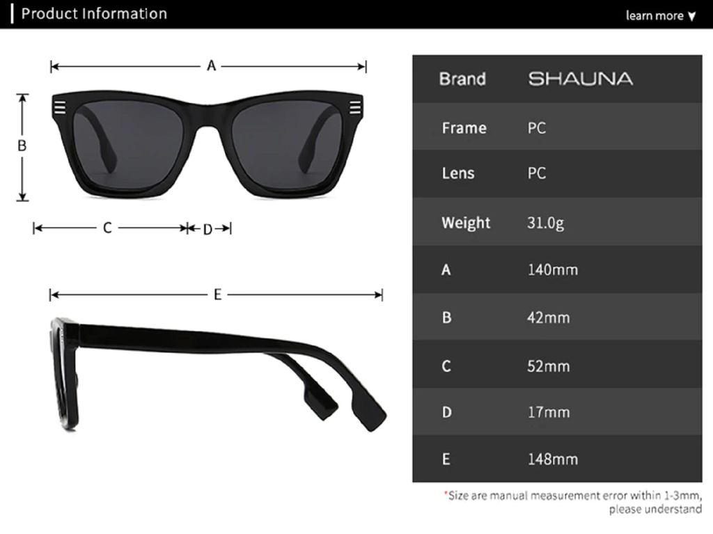Monterey |Classic Wayfarer PC Sunglasses