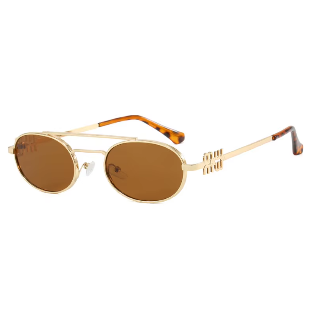 Volt | Classic Oval Metal Sunglasses