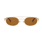 Volt | Classic Oval Metal Sunglasses