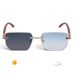 Shift Sora | Photochromic Rectangle Rimless Sunglasses
