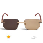 Shift Sora | Photochromic Rectangle Rimless Sunglasses