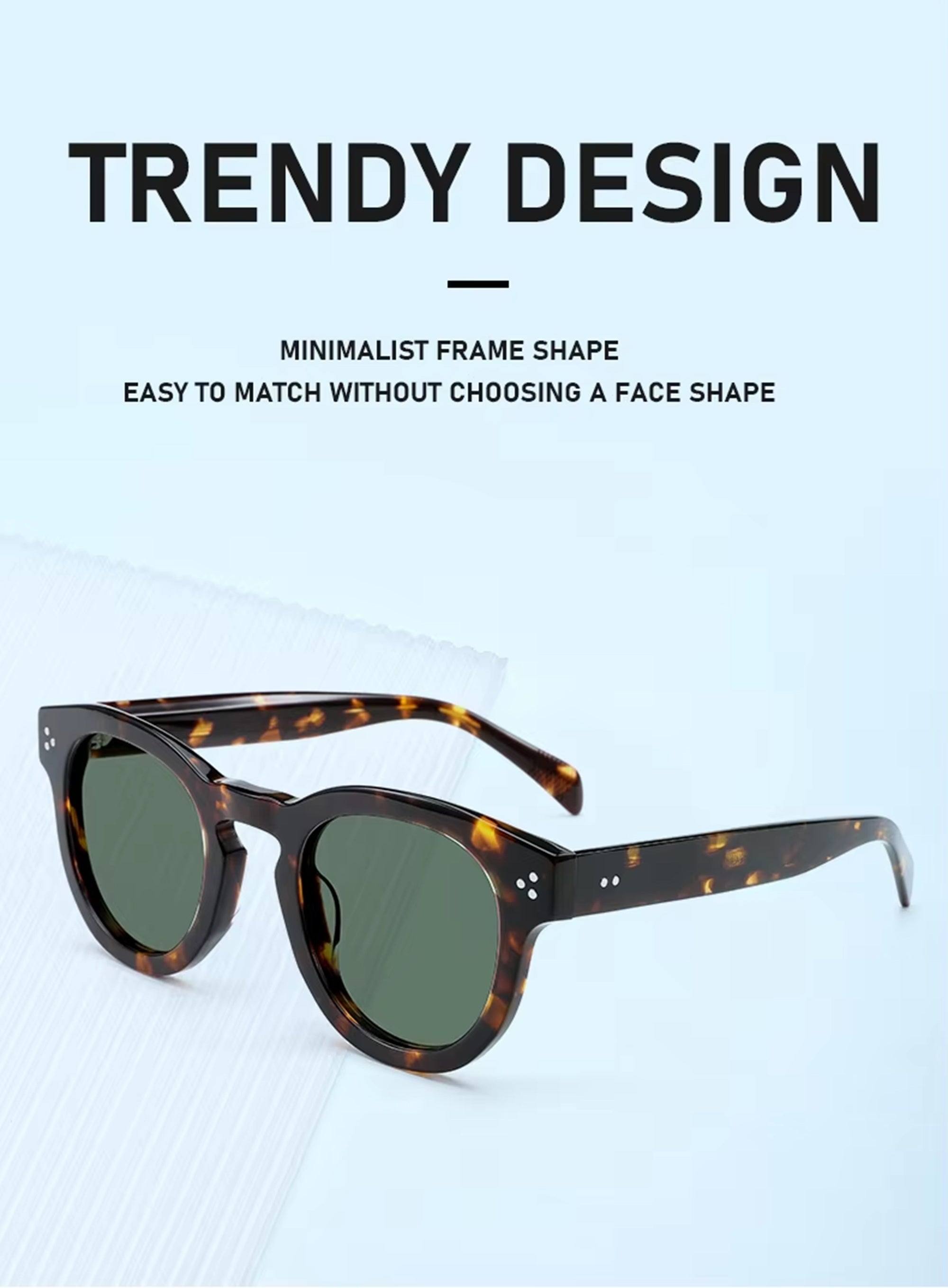 Lucent |Classic Round Acetate Sunglasses