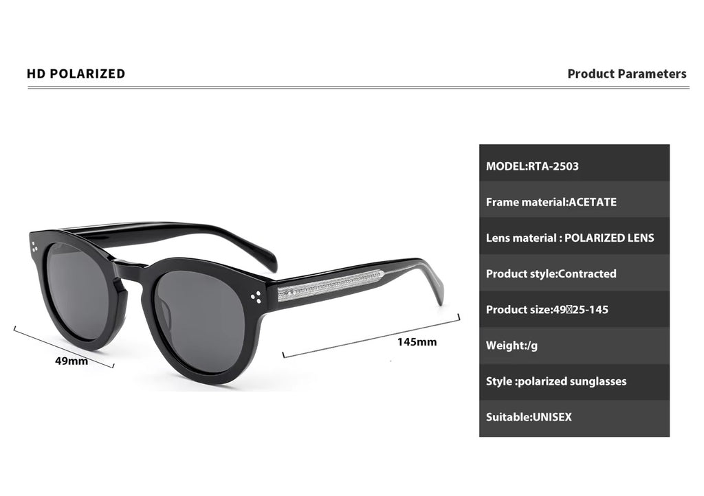 Lucent |Classic Round Acetate Sunglasses