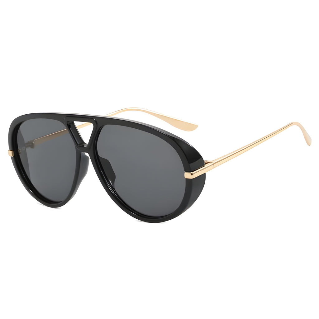 Zayden | Classic Oversized Aviator Metal & PC Sunglasses