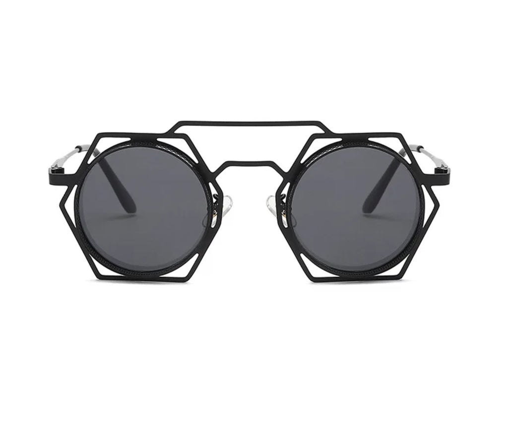 Phaedra |Retro Vintage Round/Hexagonal PC Sunglasses