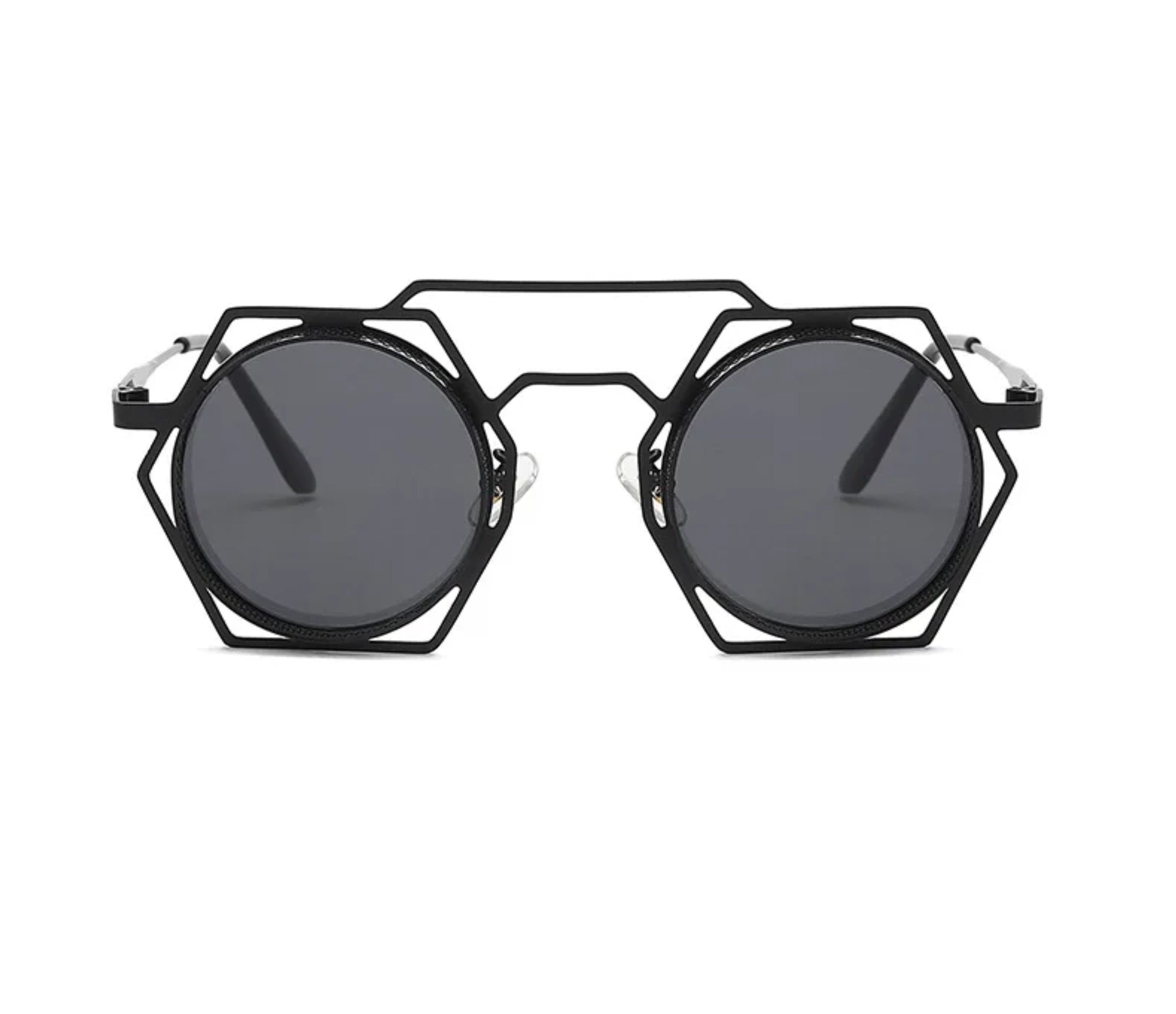Phaedra |Retro Vintage Round/Hexagonal PC Sunglasses