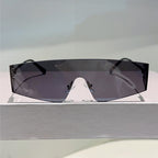 Vector |Futuristic Wraparound Metal Sunglasses