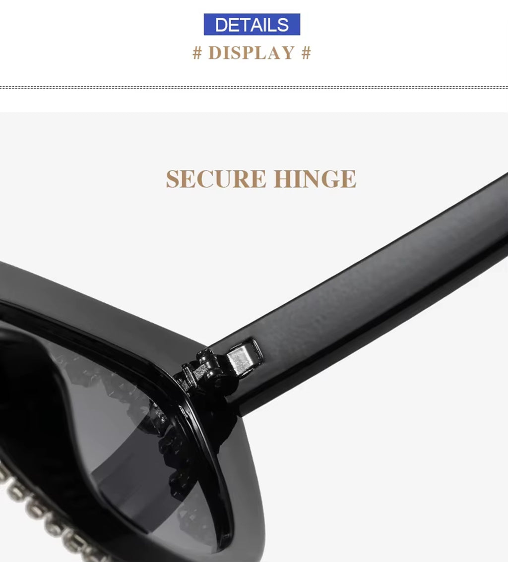 Garnexa |Rhinestone Cat-Eye PC Sunglasses