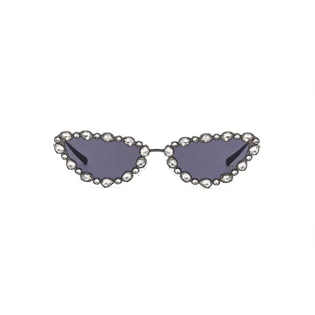 Saphira |Rhinestone Cat-Eye Metal Sunglasses
