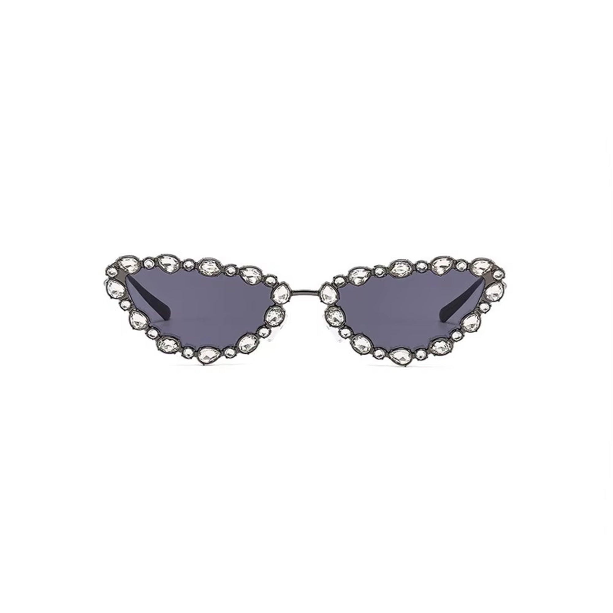 Saphira |Rhinestone Cat-Eye Metal Sunglasses