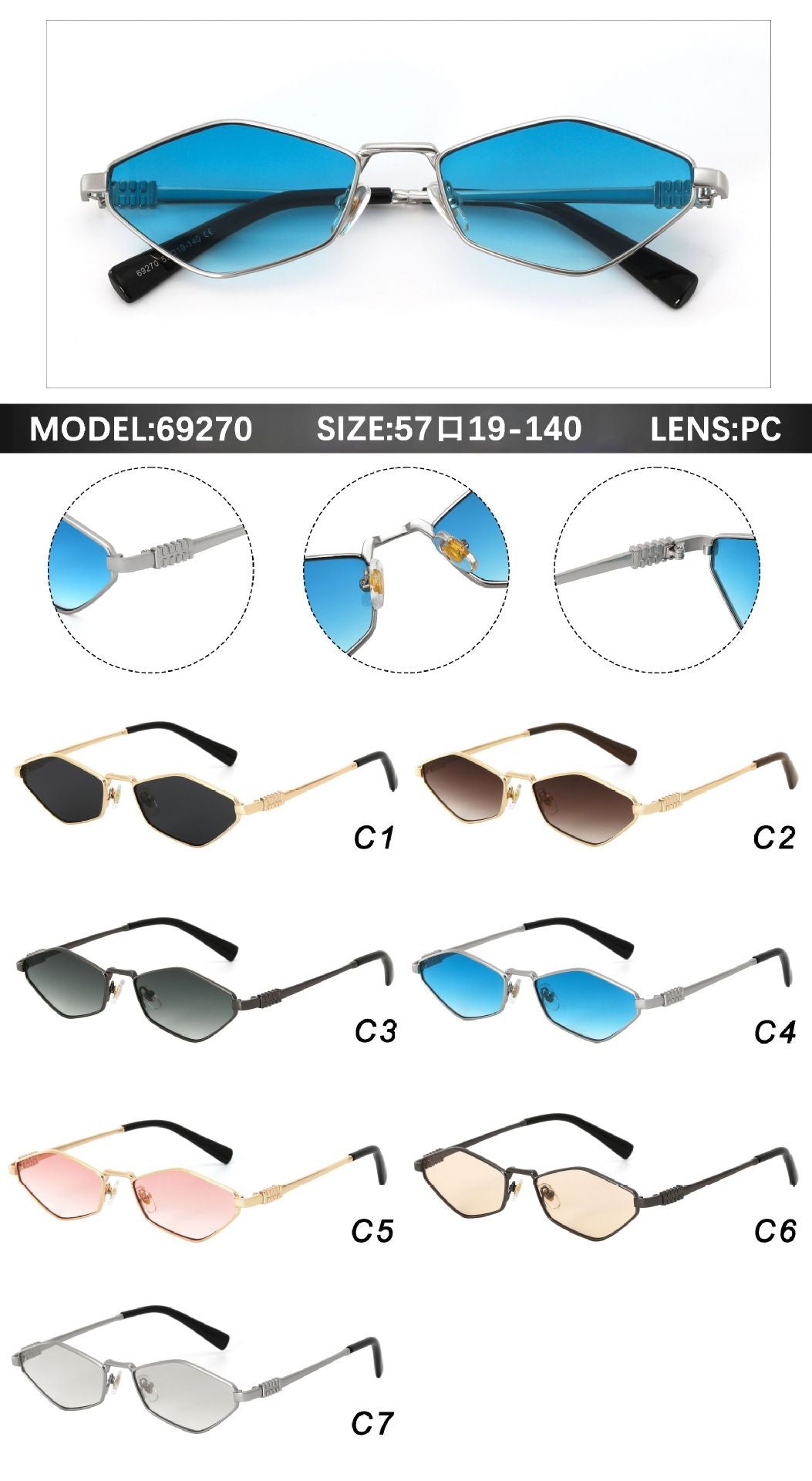 Tortoise |Classic Cat-Eye Metal Sunglasses