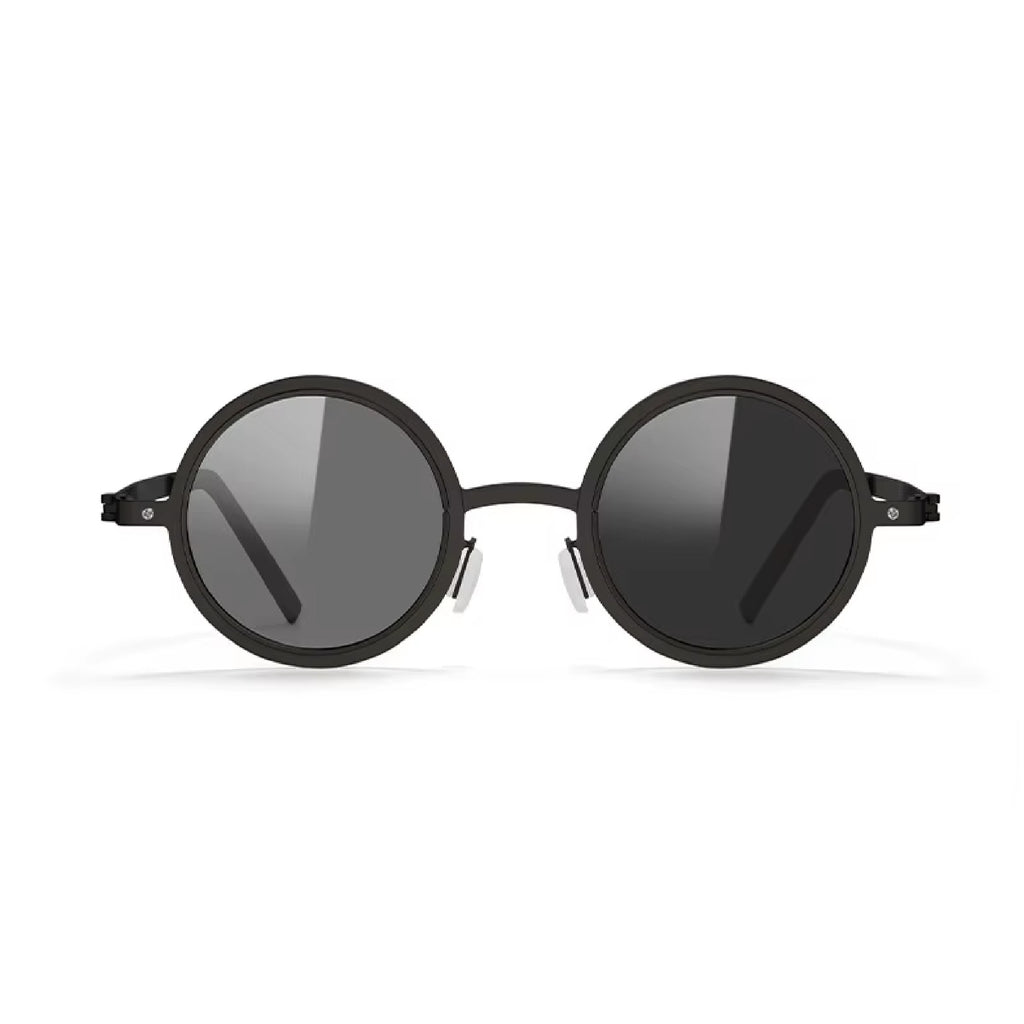 Citrine |Adjustable Tint Round Metal Sunglasses