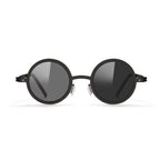 Citrine |Adjustable Tint Round Metal Sunglasses