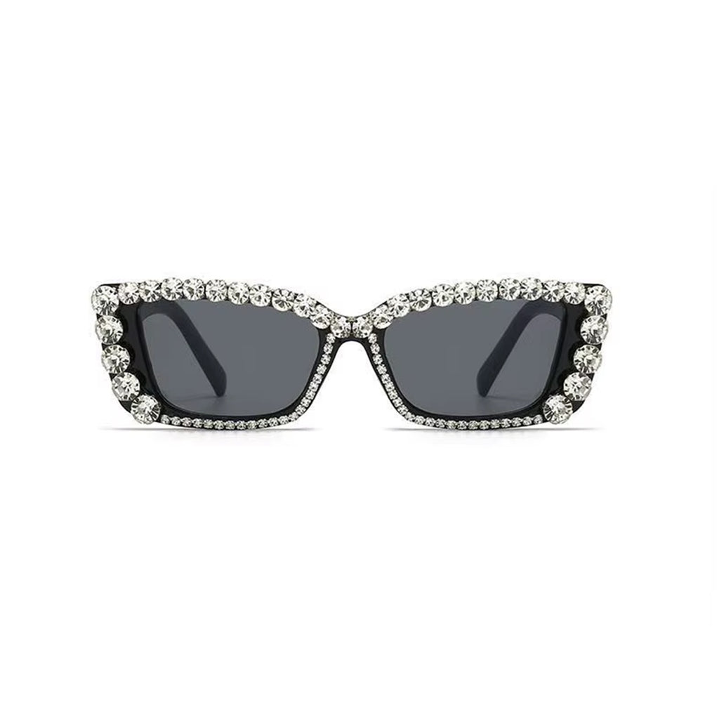 Citrina |Rhinestone Rectangle PC Sunglasses