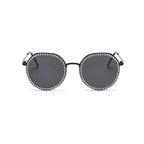 The Lyricist |Rhinestone Round Metal Sunglasses