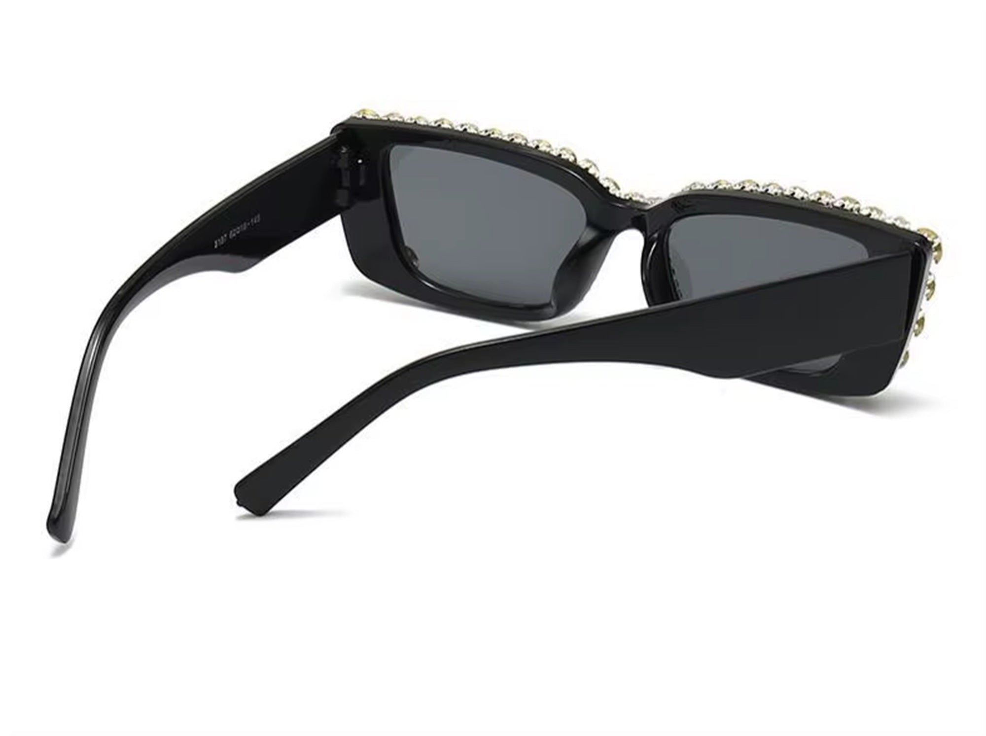 Citrina |Rhinestone Rectangle PC Sunglasses
