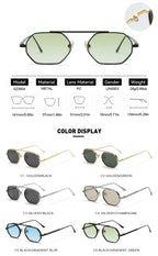 Paloma |Classic Oval/Octagon Metal Sunglasses