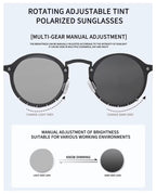 Carnaby |Adjustable Tint Round Metal Sunglasses