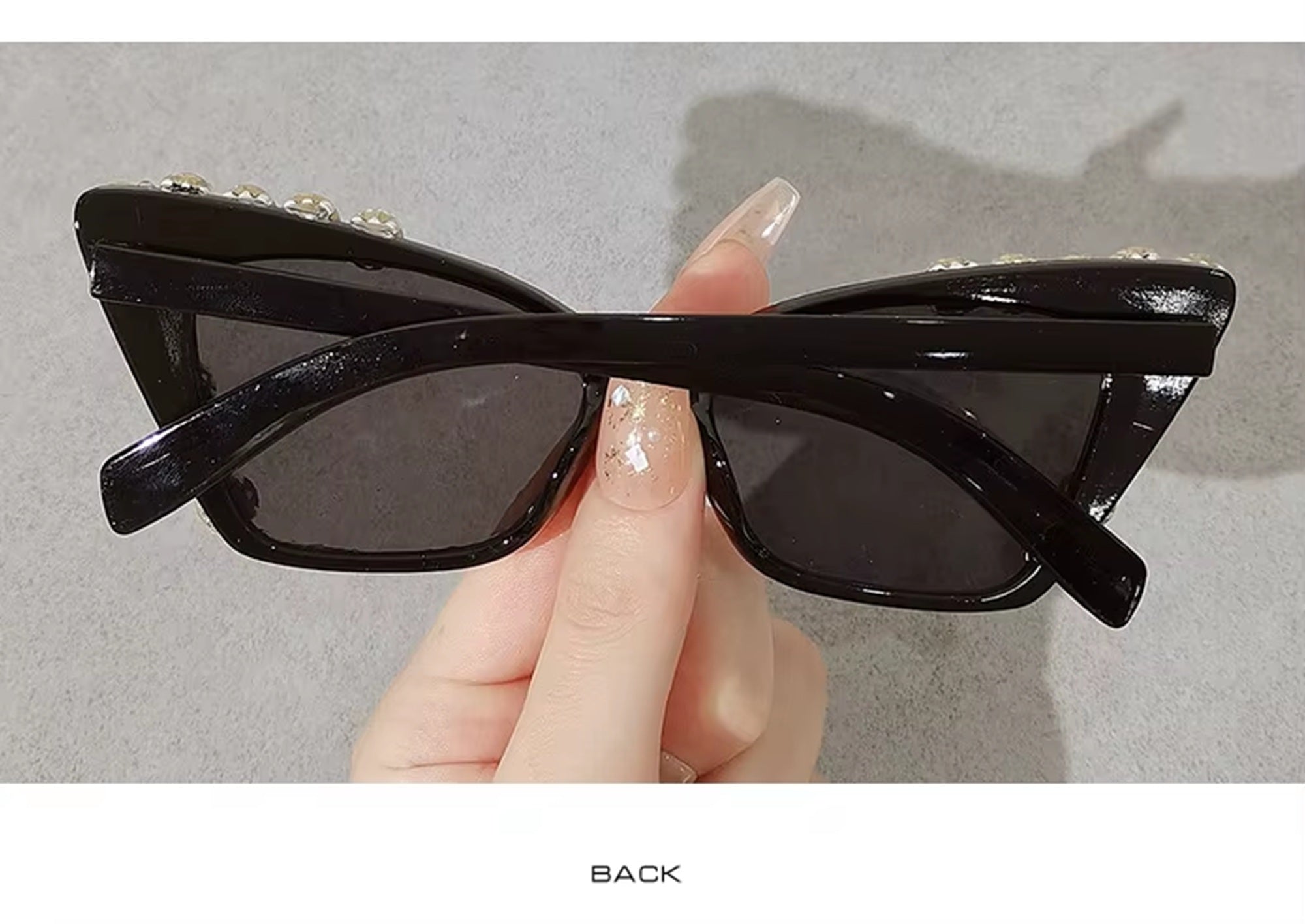 Amora |Rhinestone Cat-Eye PC Sunglasses