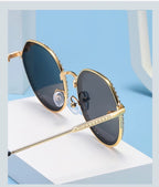 The Lyricist |Rhinestone Round Metal Sunglasses