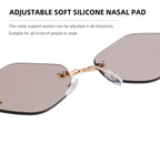 Flux |Futuristic Hexagonal Metal Sunglasses